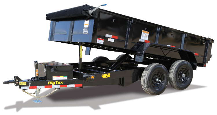 Big Tex 90SR 6x12 dump trailer, studio photo